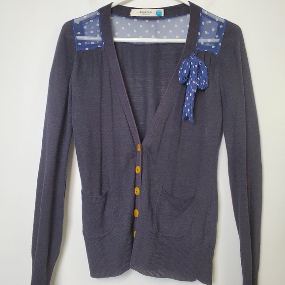 sparrow | Sweaters | Sparrow Anthropologie Breezy Ride Dot Cardigan ...